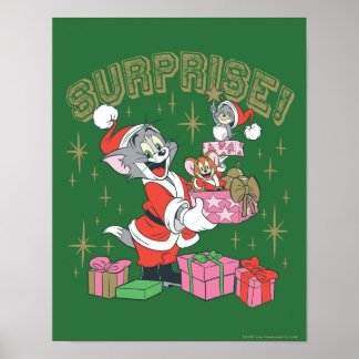 Tom, Jerry, and Nibbles Holiday Surprise Poster