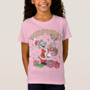 Tom, Jerry, and Nibbles Holiday Surprise T-Shirt