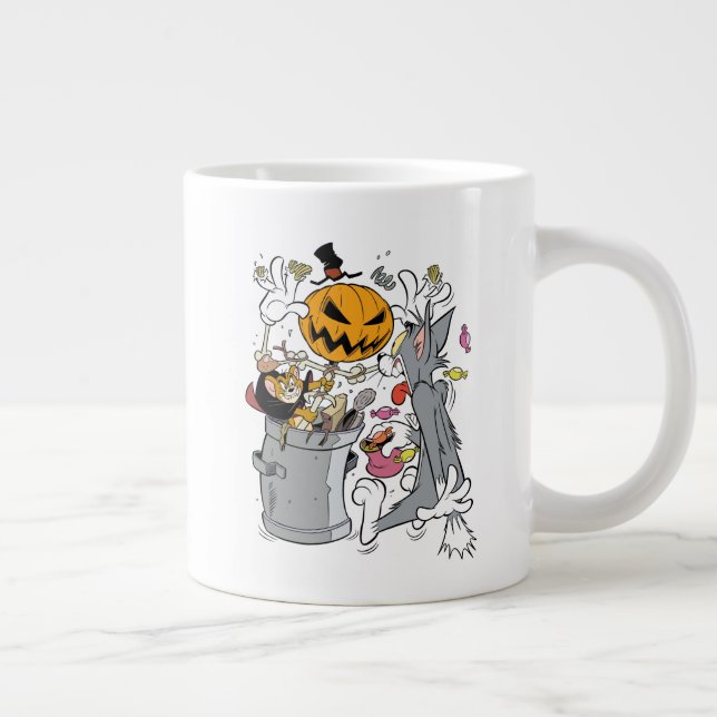 Tom & Jerry | Boo to Tom Large Coffee Mug (Right)