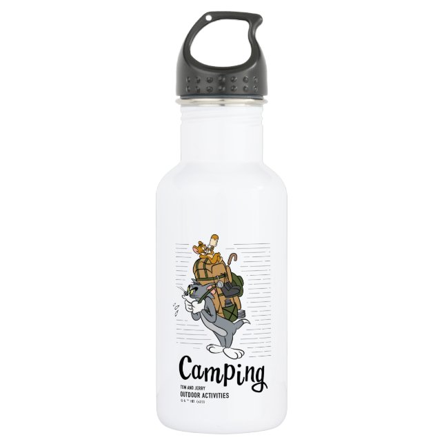 Tom & Jerry Camping 532 Ml Water Bottle (Front)