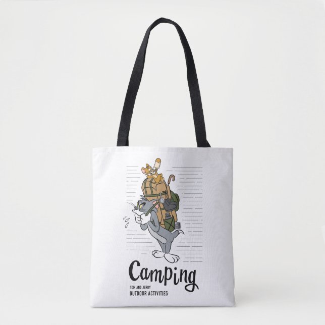 Tom & Jerry Camping Tote Bag (Front)