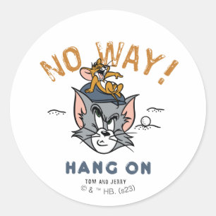 Tom & Jerry Golfing "No Way" Classic Round Sticker