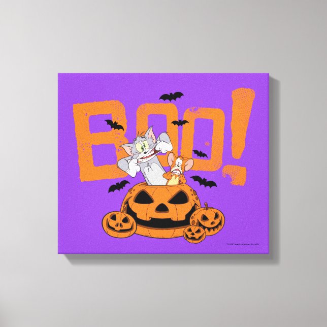 Tom & Jerry | Happy Halloween Boo Canvas Print (Front)