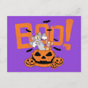 Tom & Jerry Happy Halloween Boo Postcard