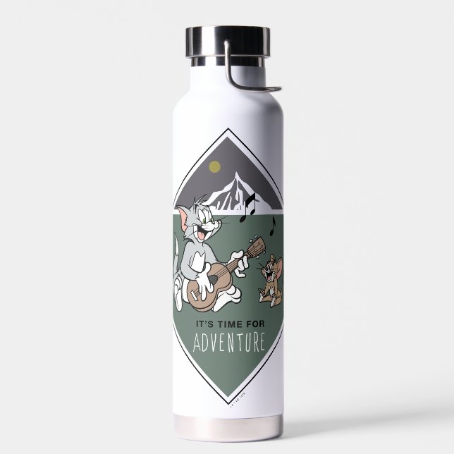 Tom & Jerry "It's Time For Adventure" Water Bottle (Left)