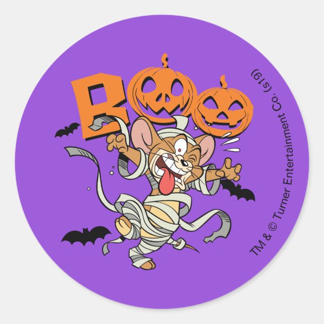 Tom & Jerry | Jerry is SO Scary Classic Round Sticker (Front)