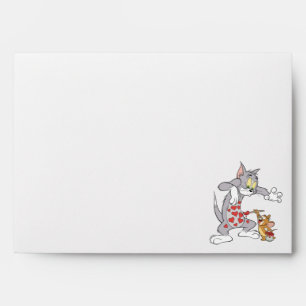 Tom & Jerry Painting Valentine Hearts Envelope