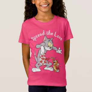 Tom & Jerry Painting Valentine Hearts T-Shirt