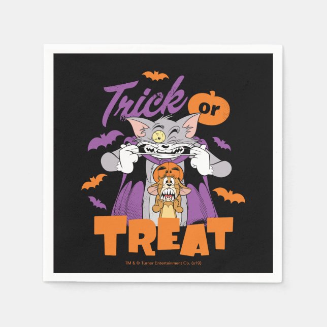 Tom & Jerry | Trick or Treat Napkin (Front)