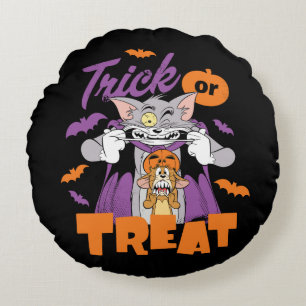 Tom & Jerry   Trick or Treat Round Cushion