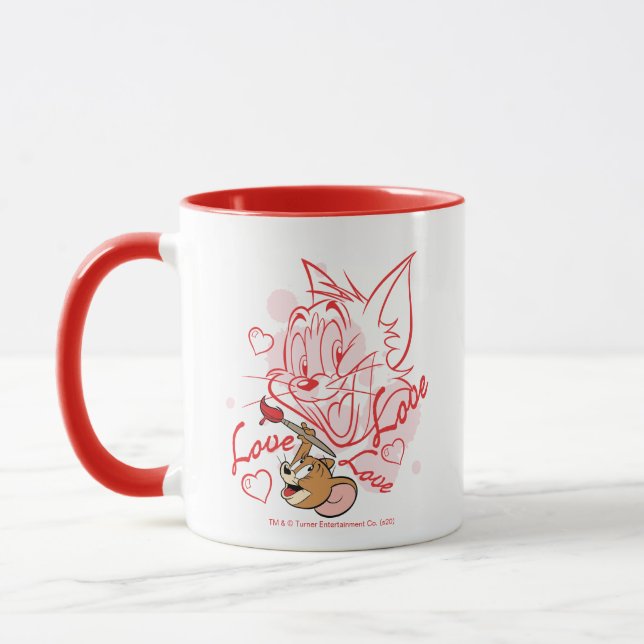 Tom & Jerry Valentine Painting Mug (Left)