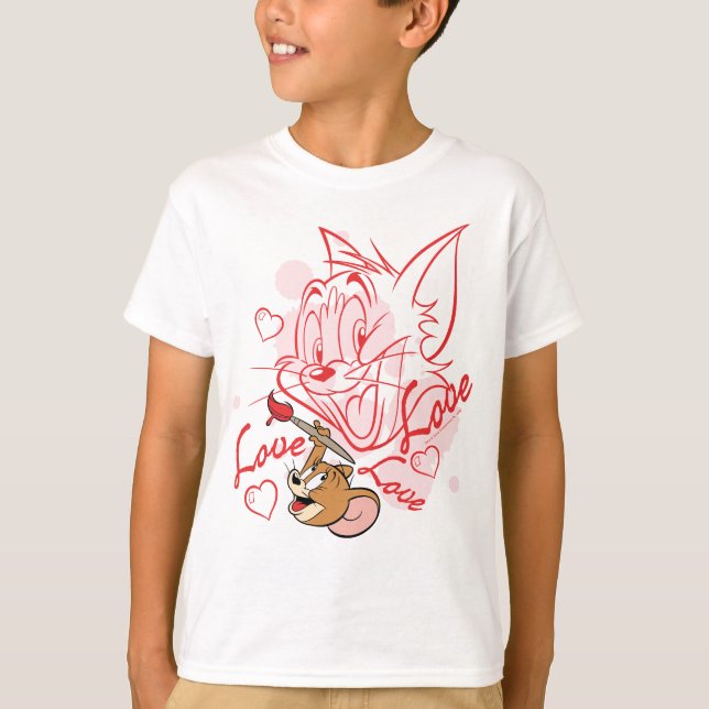 Tom & Jerry Valentine Painting T-Shirt (Front)