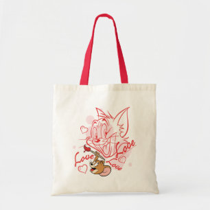 Tom & Jerry Valentine Painting Tote Bag