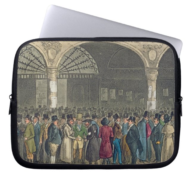 Tom & Jerry visiting the Stock Exchange, from 'Lif Laptop Sleeve (Front)