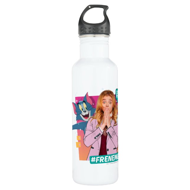 Tom & Jerry With Kayla - Frenemies 710 Ml Water Bottle (Front)