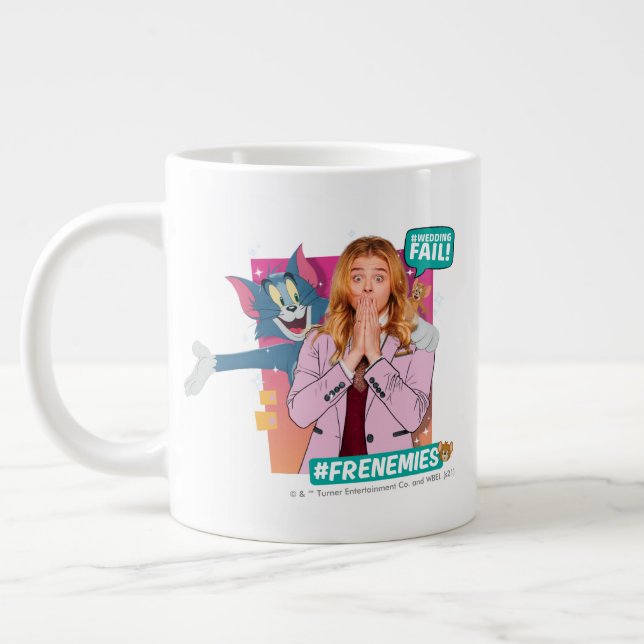 Tom & Jerry With Kayla - Frenemies Large Coffee Mug (Left)