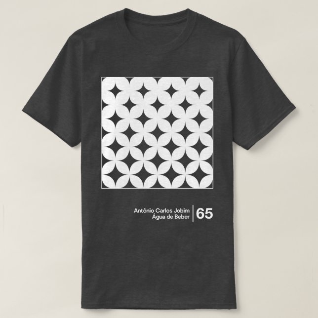 Tom Jobim Minimal Style Graphic Artwork Design T-Shirt (Design Front)