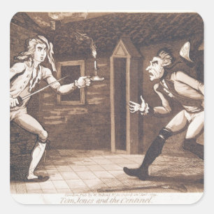 Tom Jones and the Centinel, 1799 Square Sticker