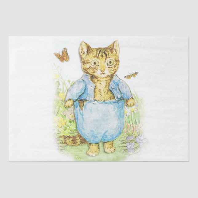 Tom Kitten in his Blue Suit by Beatrix Potter Tissue Paper (Front)