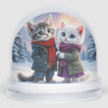 Tom & Luna 2025 Aurora Snow Globe<br><div class="desc">Bring home the magic of Tom & Luna’s Adventures with this enchanting 2025 Aurora Edition Snow Globe! Each globe features Tom, the little grey tabby kitten, and Luna, his pure white fluffy kitten girlfriend, standing under the glowing Northern Lights. 🌟 Personalize it! Add your name to make it uniquely yours...</div>