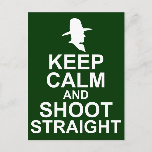Tom Mix Keep Calm and Shoot Straight Postcard (Front)