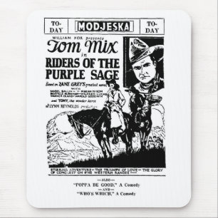 Tom Mix Riders of Purple Sage ad 1925 Mouse Mat