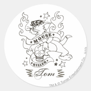 Tom Mouse Killer Tattoo 1 Classic Round Sticker