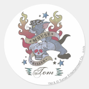 Tom Mouse Killer Tattoo 2 Classic Round Sticker
