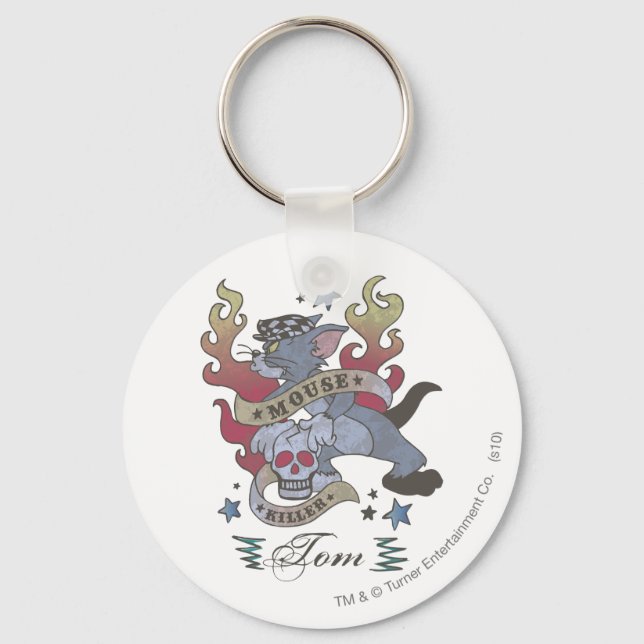 Tom Mouse Killer Tattoo 2 Key Ring (Front)