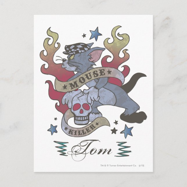 Tom Mouse Killer Tattoo 2 Postcard (Front)