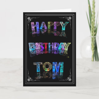 Tom -  Name in Lights greeting card (Photo)