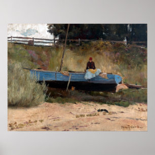 Tom Roberts Boat on Beach, Queenscliff Poster