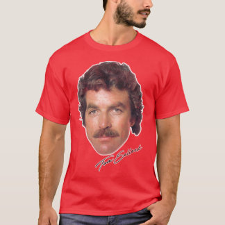 Tom Selleck 80s Vintage Style Aesthetic Design T-Shirt