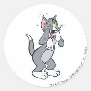Tom Shocked Classic Round Sticker