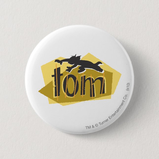 Tom Silhouette Logo 6 Cm Round Badge (Front)