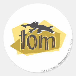 Tom Silhouette Logo Classic Round Sticker