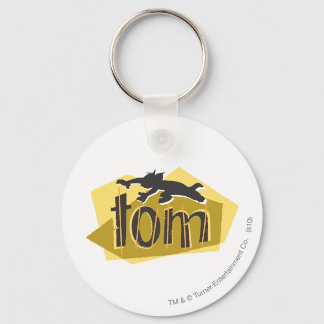 Tom Silhouette Logo Key Ring (Front)