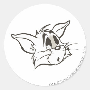 Tom Sleepy Cat Classic Round Sticker