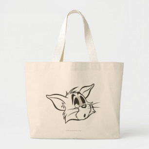 Tom Sleepy Cat Large Tote Bag