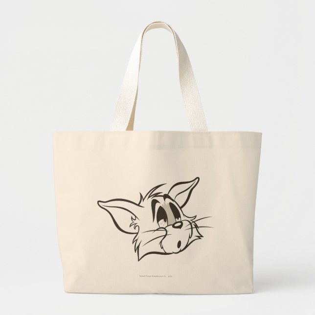 Tom Sleepy Cat Large Tote Bag (Front)