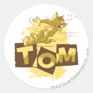 Tom Sliding Stop Classic Round Sticker