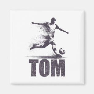 Tom Soccer Boys Personalized First Name Tom  Magnet