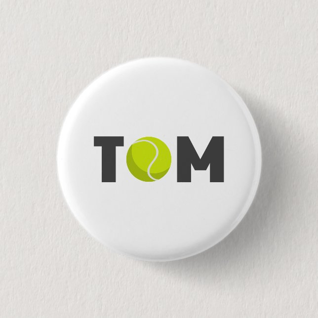 Tom Tennis 3 Cm Round Badge (Front)