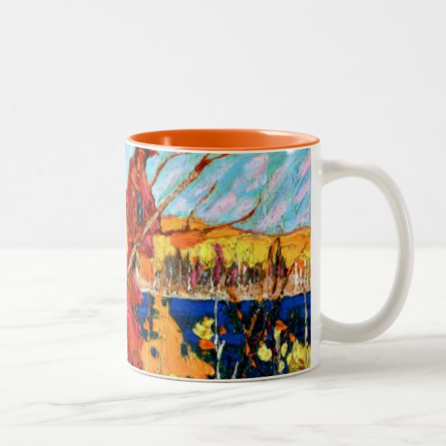 Tom Thomson - Autumn Foliage Two-Tone Coffee Mug (Right)