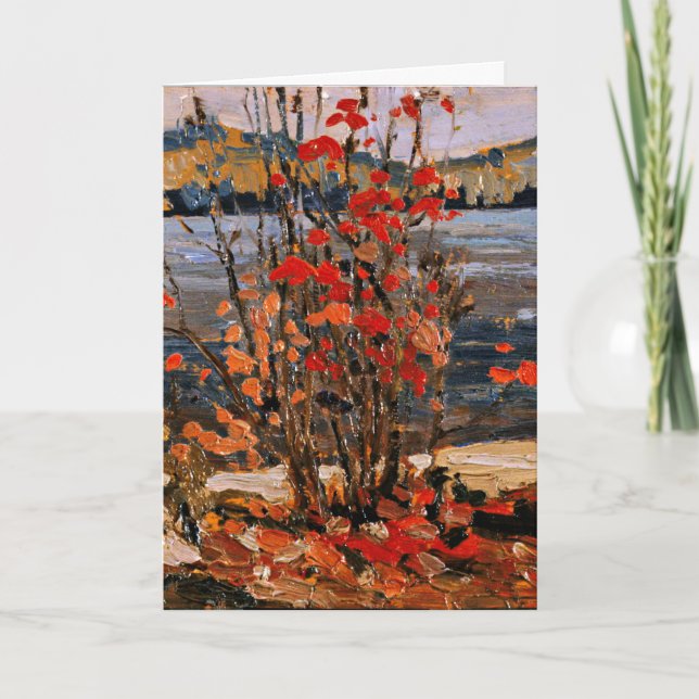 Tom Thomson - Lake and Red Tree Card (Front)