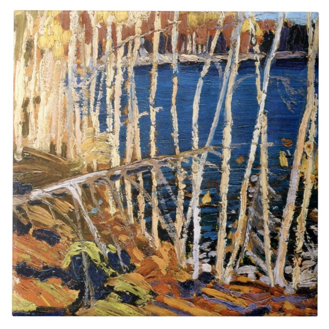 Tom Thomson painting, Blue Lake, Tile (Front)