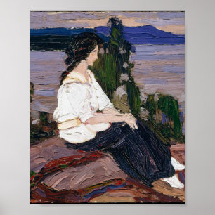 Tom Thomson Painting Lovely Canadian Lady Figure Poster