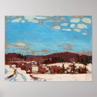 Tom Thomson Painting Ontario Winter Landscape  Poster