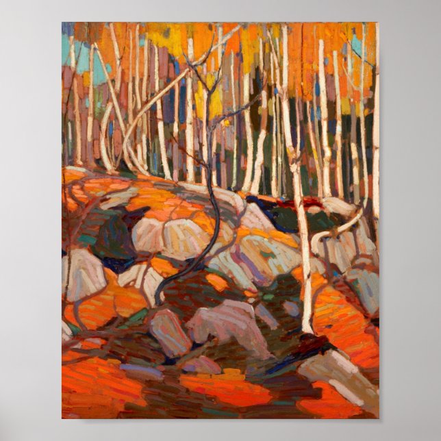 Tom Thomson Painting The Birch Grove Ontario Land Poster (Front)