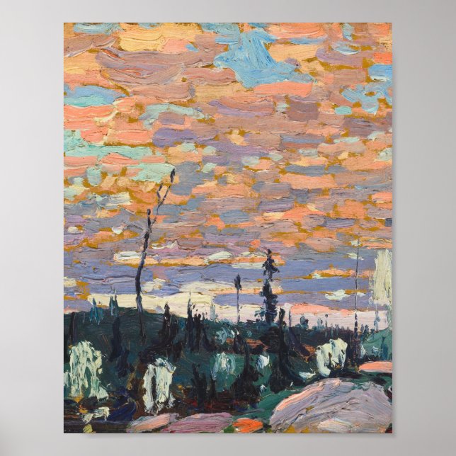 Tom Thomson Painting Wild Cherries Ontario Land Poster (Front)